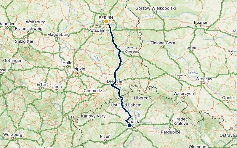 letiště Praha → Berlín