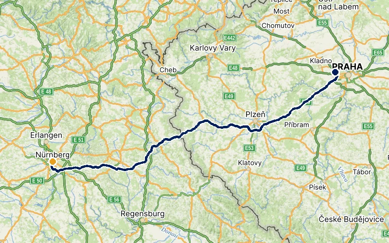 letiště Praha → Norimberk