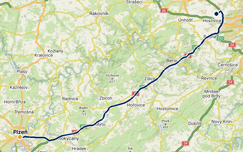 letiště Praha → Plzeň