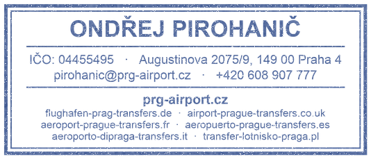 Razítko Prague Sedan & Minivan Transfers